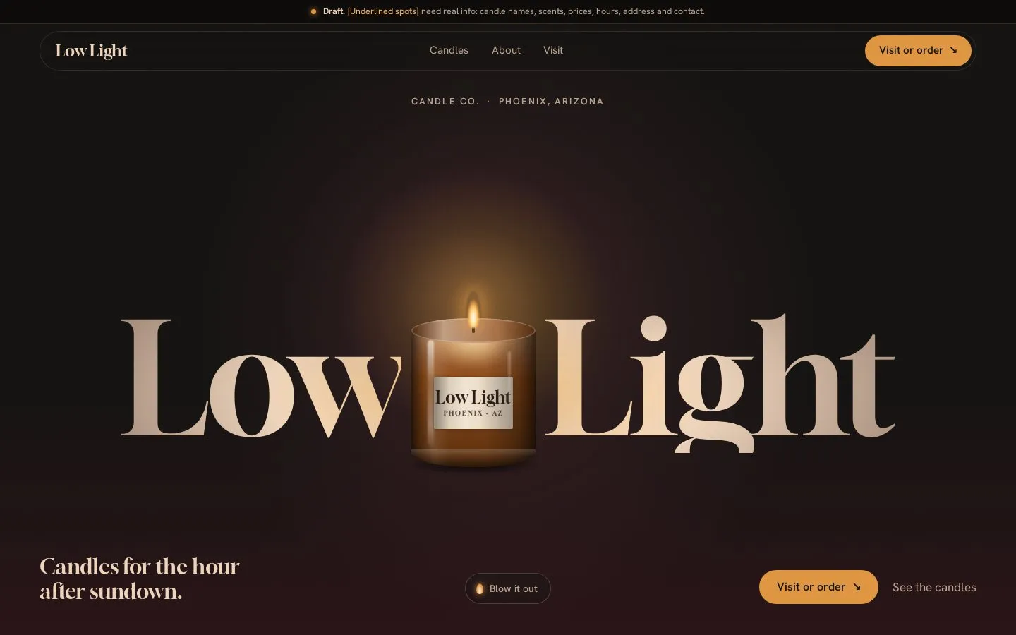 Candle shop built with the kit