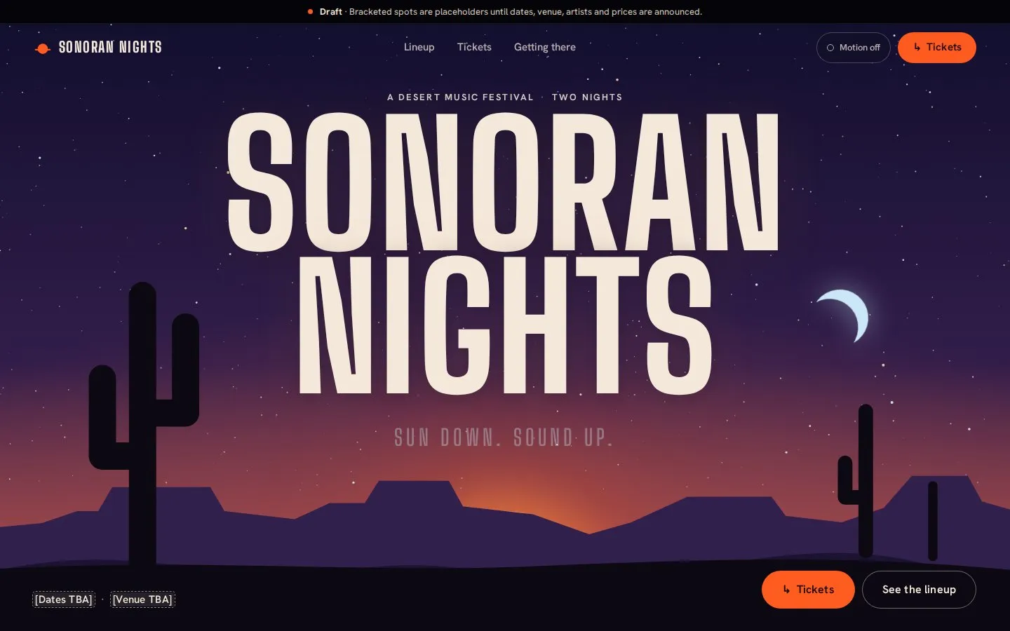 Sonoran Nights built with the kit