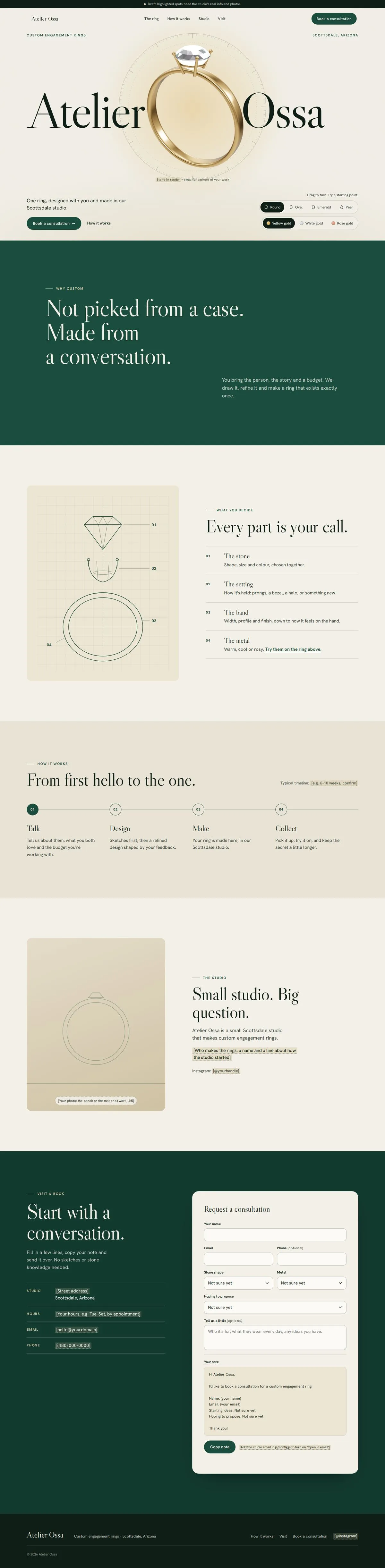 The full Atelier Ossa page with the kit