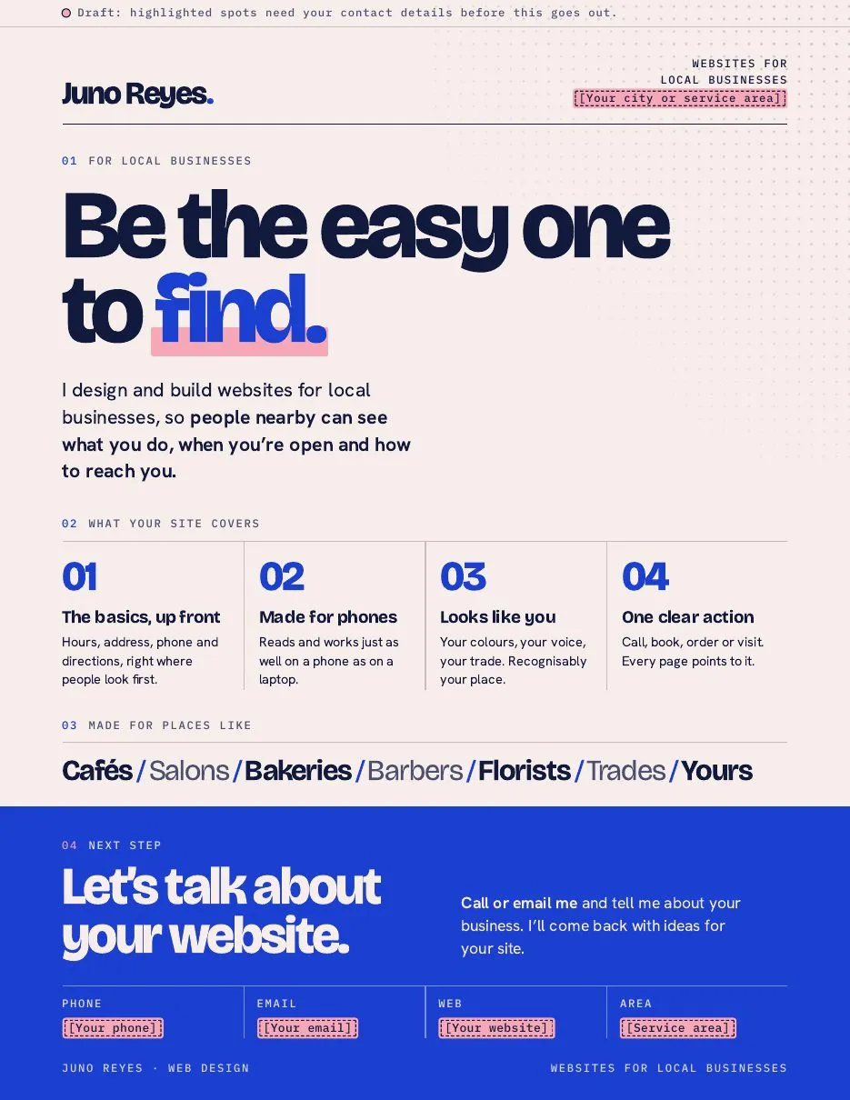 PDF one-pager built with the kit
